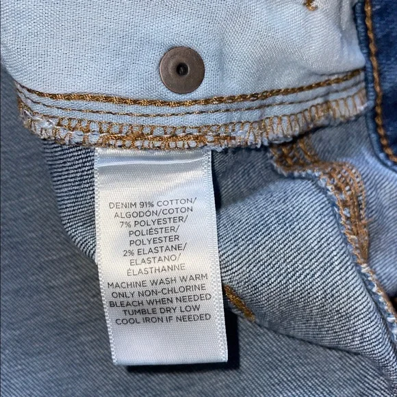 Ann Taylor LOFT Denim Jeans Curvy Skinny Mid Rise Size 28/6 - Picture 7 of 11